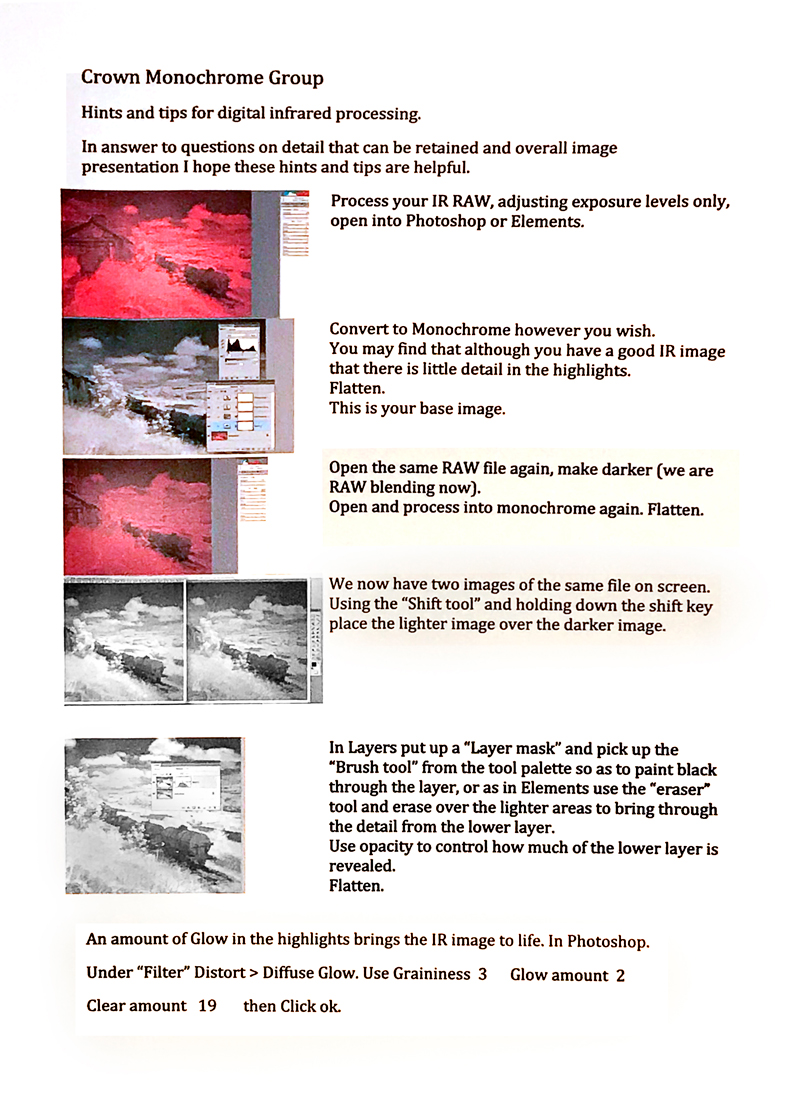 Infrared to Monochrome Conversion Technique